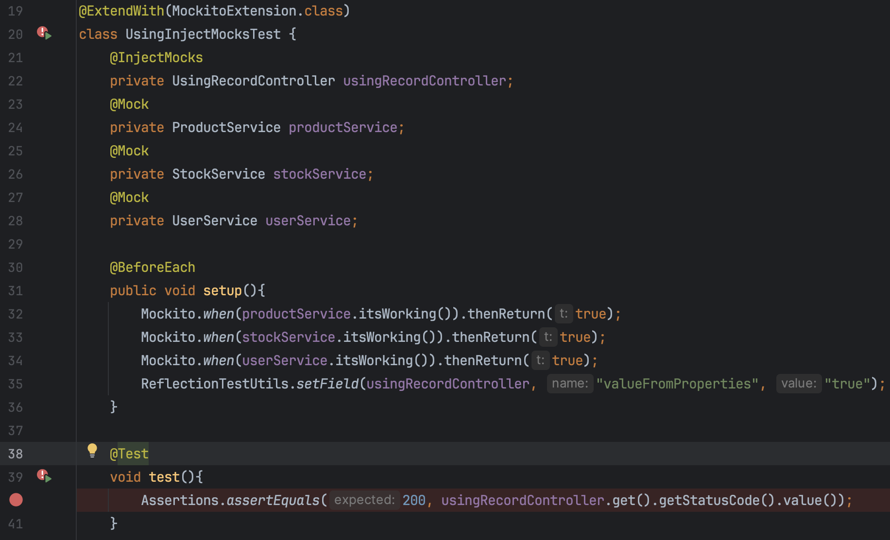 If you use a regular Java class with @RequiredArgsConstructor, in addition to use Mockito.mock, you can also use @InjectMocks