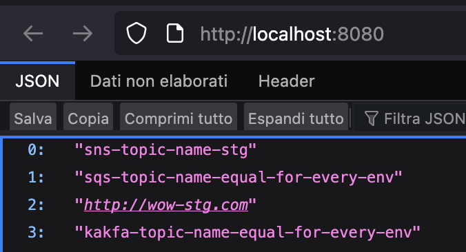Json response