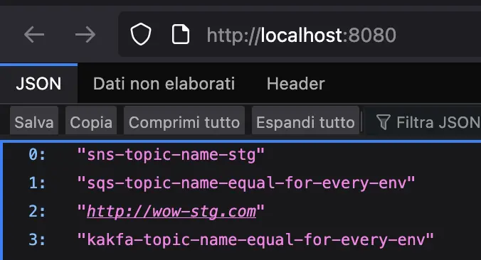 Json response